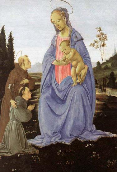 Fra Filippo Lippi Madonna with Child, St Anthony of Padua and a Friar before 1480 France oil painting art